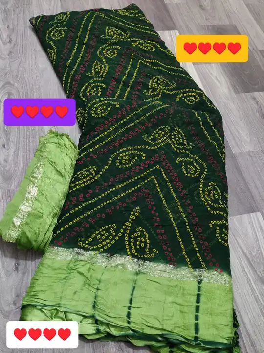 Super new 😎😎design launch🥰🥰🥰👉👉pure geogret patta fabric🥰😍👉contrash blouse👉👉👉👉jaipuri  uploaded by chehar ma online clothe on 5/8/2023