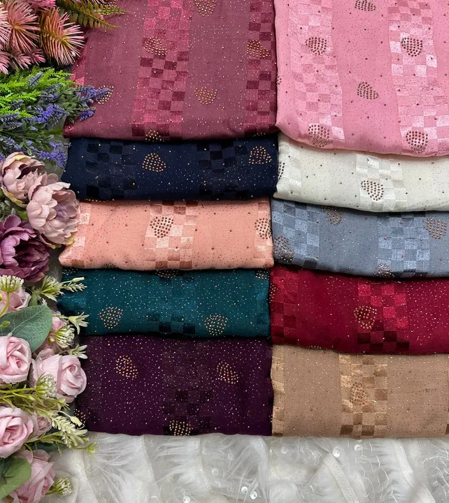 New cotton turkey with tone to tone gliter 
Sets of 12 piece in just 135/- 
Soft cotton with stone w uploaded by Zainab_hijab_official  on 5/8/2023
