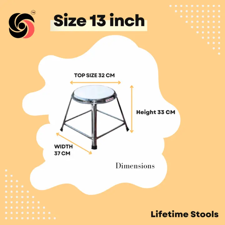 Lifetime Stools 13 inch Stackable Stainless Steel Stools  uploaded by Lifetime Stools on 5/29/2024