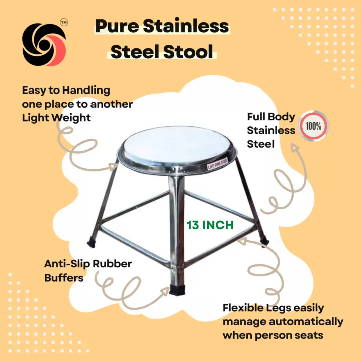 Lifetime Stools 13 inch Stackable Stainless Steel Stools  uploaded by Lifetime Stools on 5/8/2023
