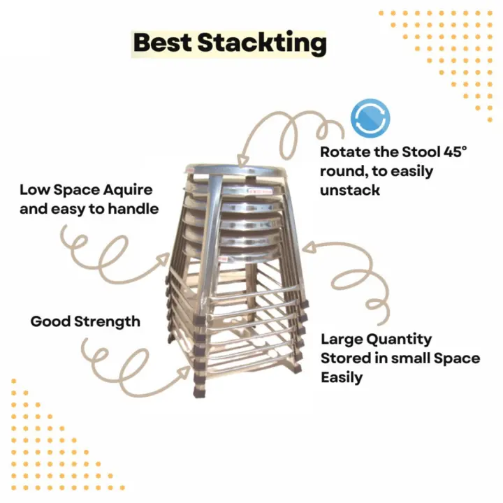 18 inch (1.5 Foot) Height Stainless Steel Stools Manufacturers Stackable Design  Lifetime Stools  uploaded by Lifetime Stools on 5/8/2023