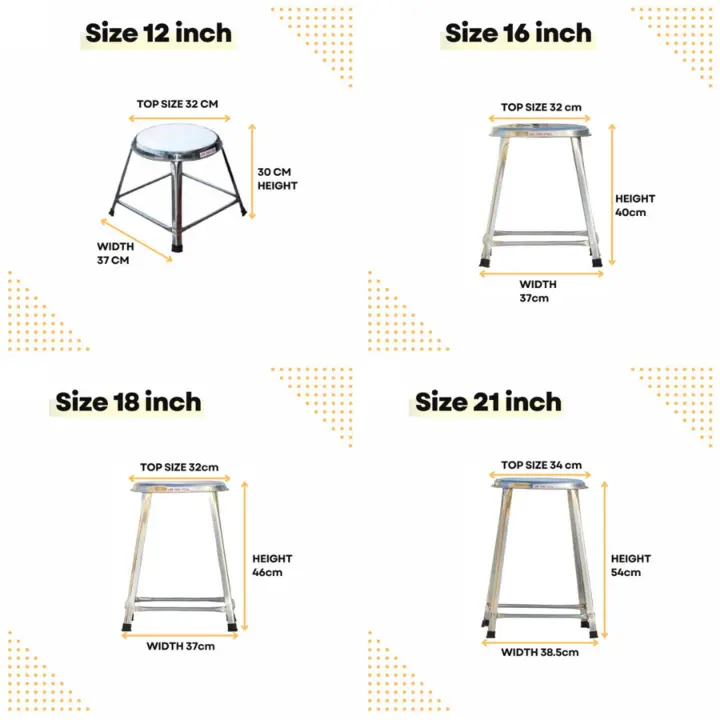18 inch (1.5 Foot) Height Stainless Steel Stools Manufacturers Stackable Design  Lifetime Stools  uploaded by Lifetime Stools on 5/8/2023