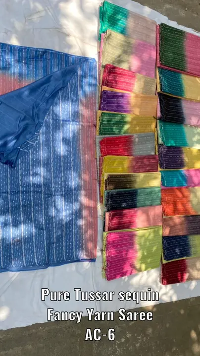 Pure Tussar Silk Fancy Saree  uploaded by Anshul Creations on 5/8/2023