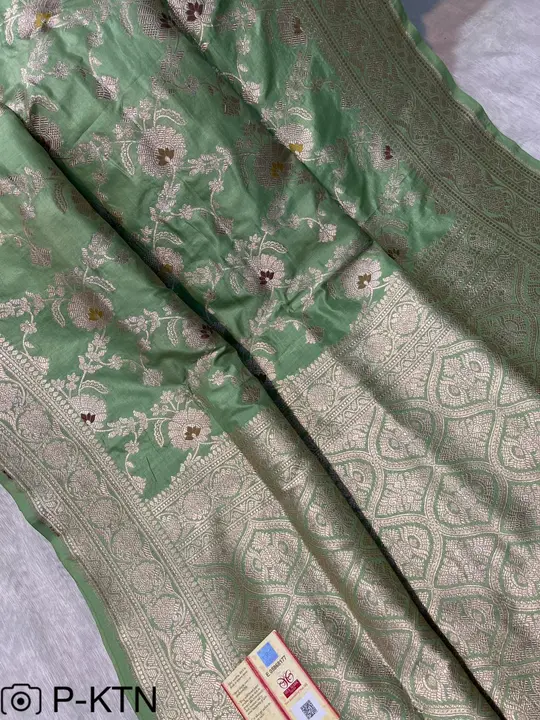 Pure katan silk saree with Silkmark Certified  uploaded by M S fabrics on 5/8/2023