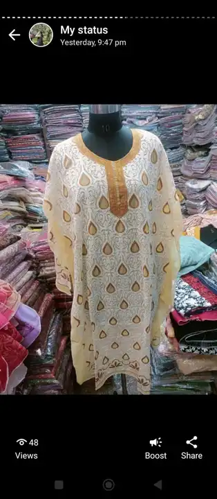 Kashmiri Ari work kurti uploaded by Malik  shawls on 5/8/2023