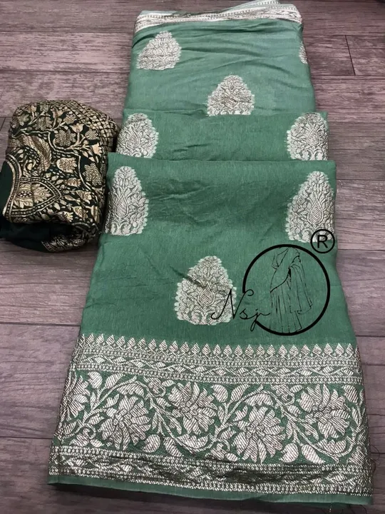 Presents  unique Saree*  SAME LIKE A PHOTO 

beautiful  colour combination saree for all ladies 

💖 uploaded by Gotapatti manufacturer on 5/8/2023