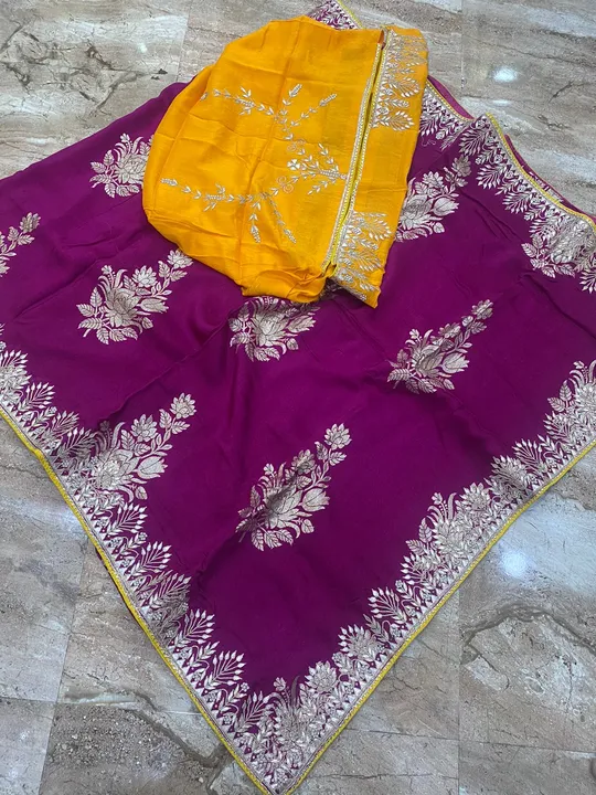 🌷sale sale sale sale
👉sab design ke single-single pcs h

Beautiful party wear saree 

🌿original p uploaded by Gotapatti manufacturer on 5/8/2023
