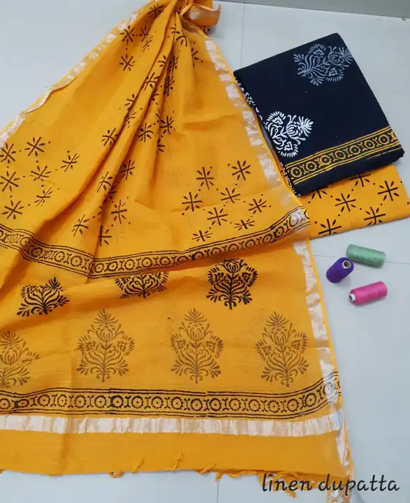 Pure cottsn lilne duppata suite uploaded by Handloom print on 5/9/2023