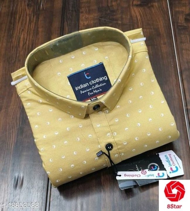 Post image Men's Trendy Premium Branded Cotton Casual Full Sleeve Printed Shirt - YELLOW
Fabric: Cotton
Sleeve Length: Long Sleeves
Pattern: Printed
Multipack: 1
Sizes:
XL (Chest Size: 44 in, Length Size: 30 in) 
L (Chest Size: 41 in, Length Size: 29.5 in) 
M (Chest Size: 39 in, Length Size: 29 in) 

Country of Origin: India