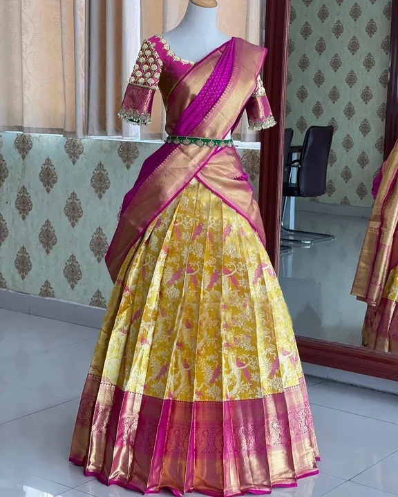 *🥰Kanjiveram Silk Zari Lehanga With Blouse Along With Banarashi Silk Duppta🥰 !!*

*Lehanga : 3 Met uploaded by Divya Fashion on 5/9/2023