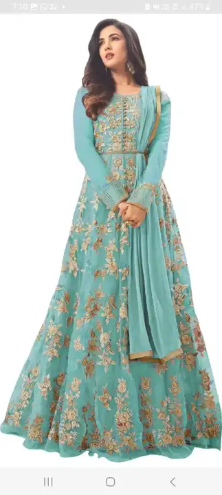 Buy online Pink Chiffon Anarkali Dress Material from Suits & Dress material  for Women by Durga Emporio for ₹5159 at 25% off | 2024 Limeroad.com