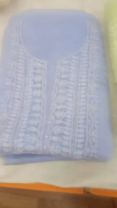 Chikankari on organza suit  uploaded by business on 5/9/2023
