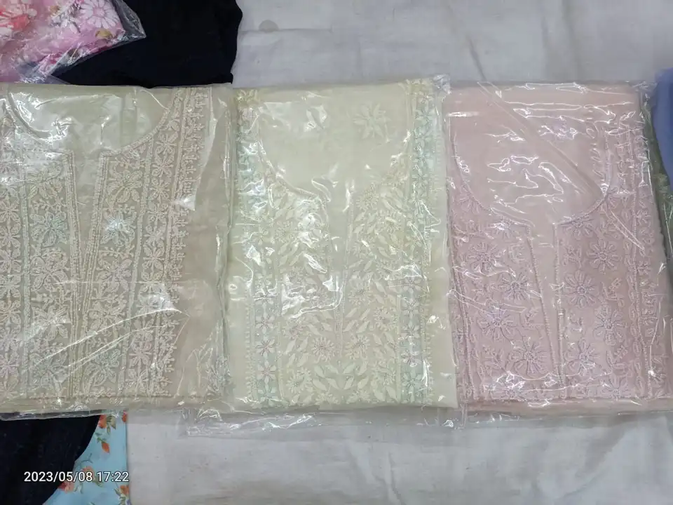 Chikankari on organza suit  uploaded by Sifar by neda on 5/9/2023