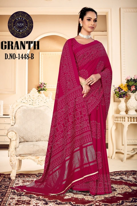 Granth Silk With Foil Print  uploaded by Karuna Saree Centre Surat on 5/9/2023