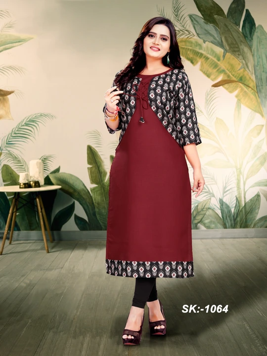 Ruby cotton kurti with jacket uploaded by Ramapir Fashion on 5/9/2023