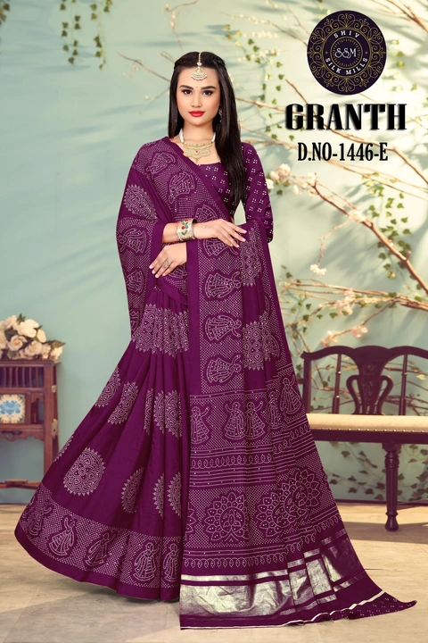Granth Silk With Foil Print  uploaded by Karuna Saree Centre Surat on 5/9/2023