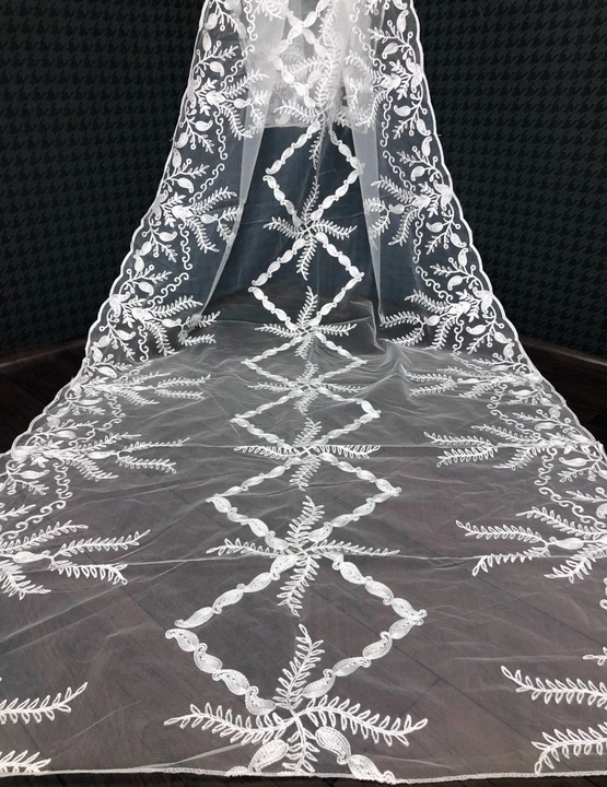 White Embroidery Net Dupatta  uploaded by Miss Lady Fashion on 5/9/2023