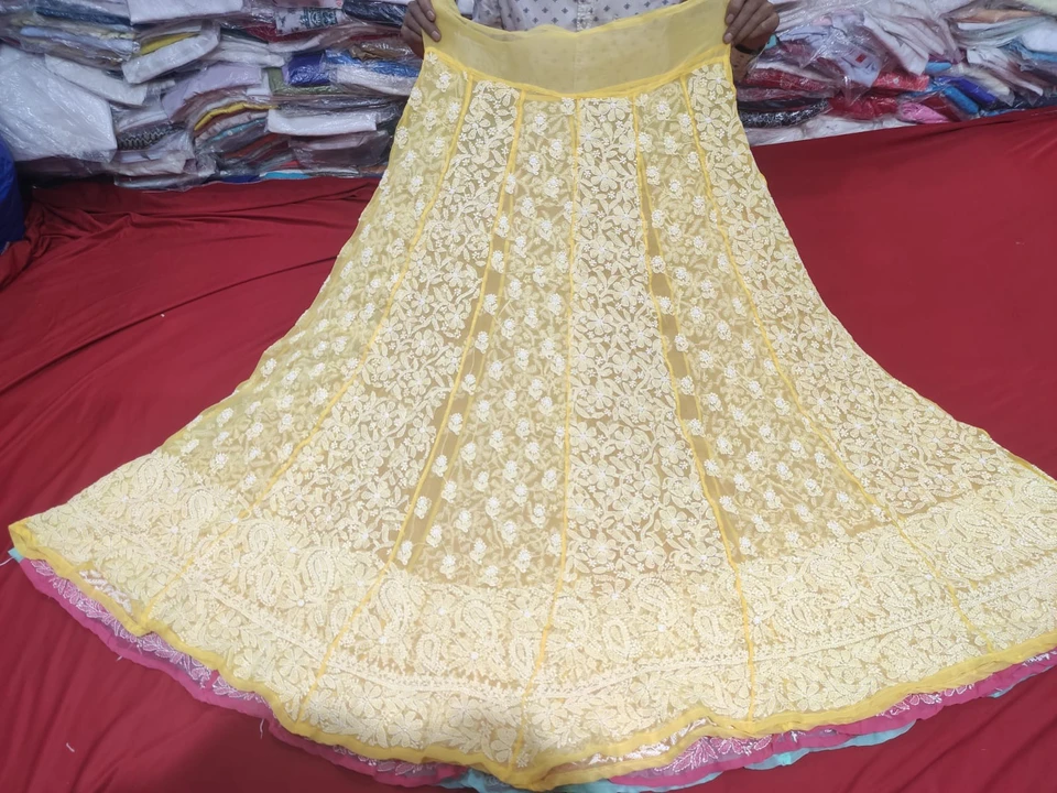 Lehenga set  uploaded by Lcf crafts (lucknow Chikan factory) on 5/9/2023