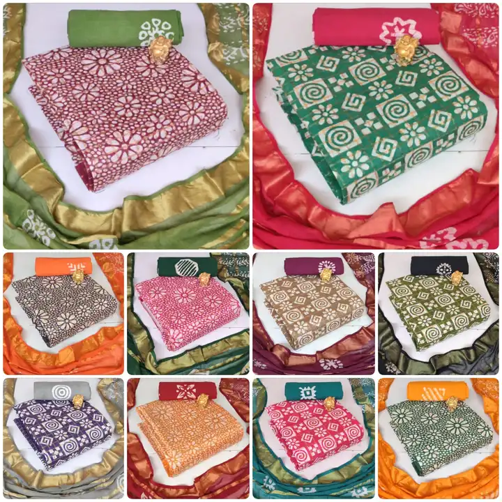 Cotton dress material only full set call or wp uploaded by Maahi Selection on 5/9/2023