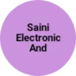 Business logo of Saini electronic and service senter