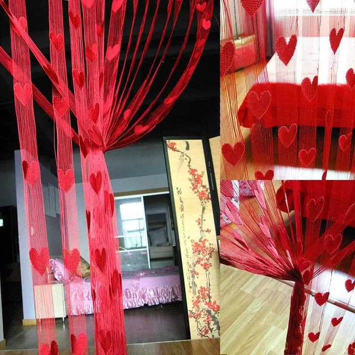  6 Feet Red String Net Heart Design Door Window Curtain

 uploaded by Universalsale on 5/9/2023