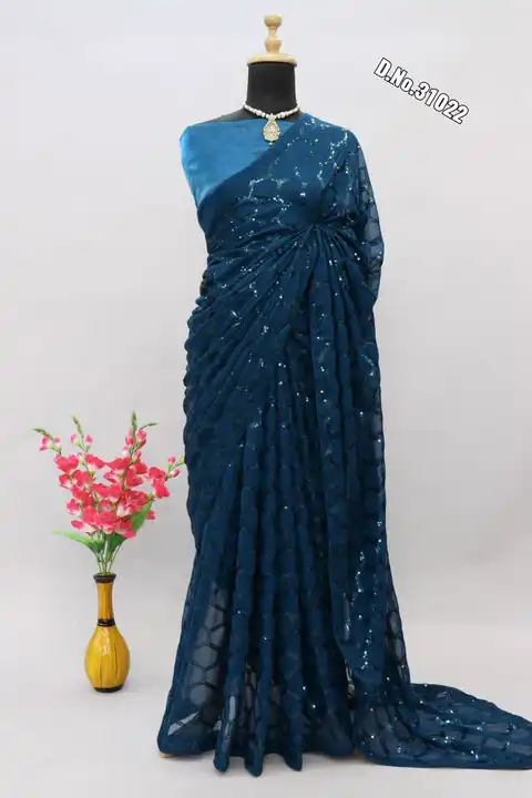 *Presenting you most beautiful seqwance saree collection * 

*D.No.31022*

*10 Amazing colours*

👇  uploaded by Maa Arbuda saree on 5/9/2023