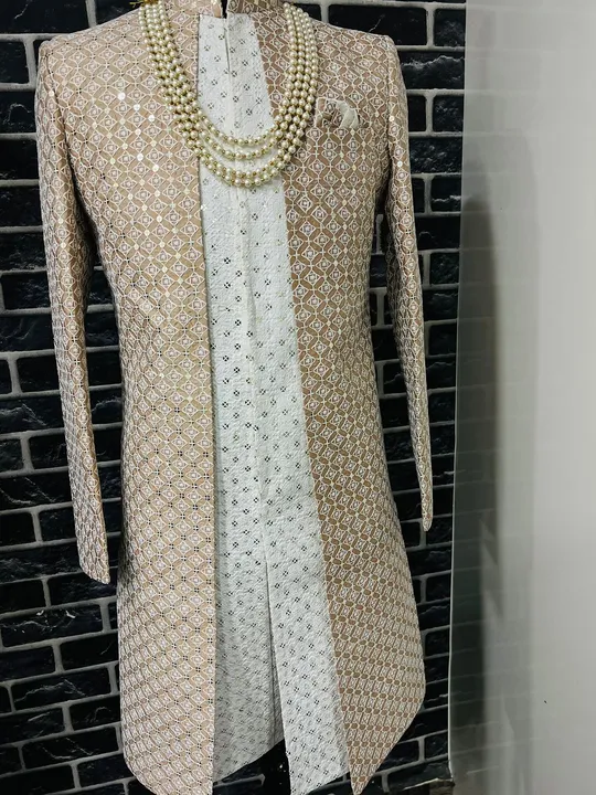 Sherwani 34 to 44 size full set with bottom and mala uploaded by business on 5/9/2023