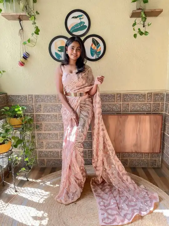1 minit ready to wear saree uploaded by Miss Lifestyle on 5/9/2023