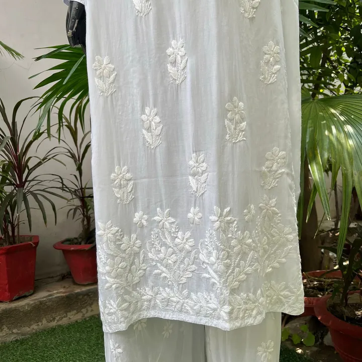 Dyeable heavy daman white modal(NCA(8/5) uploaded by Sayyeda collection on 5/9/2023