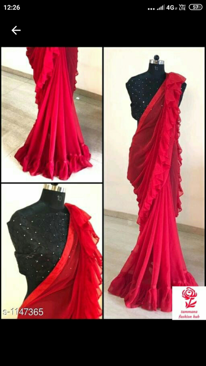 Stylish georgette women saree collection  uploaded by business on 3/9/2021