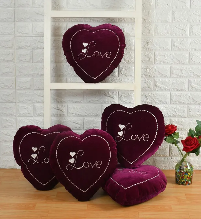 EMBOIDARY 5 PC SET LOVE CUSHION WITH FILLER. uploaded by business on 5/10/2023