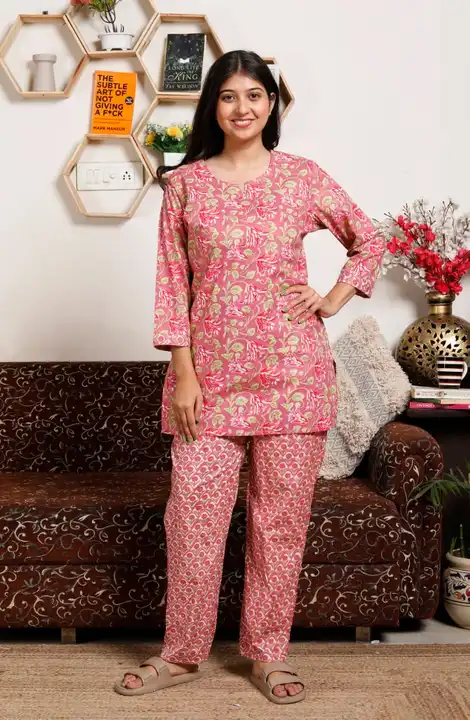 Printed Night suits  uploaded by Cotton Mulmul Store on 5/10/2023