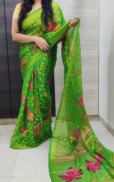 Chiffon saree uploaded by SAURYA LIFE STYLE on 5/10/2023