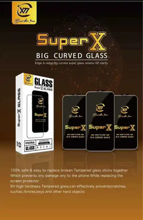 SUPER X AVAILABLE TEMPERED GLASS ALL MODELS  uploaded by AST ACCESSORIES  on 5/10/2023