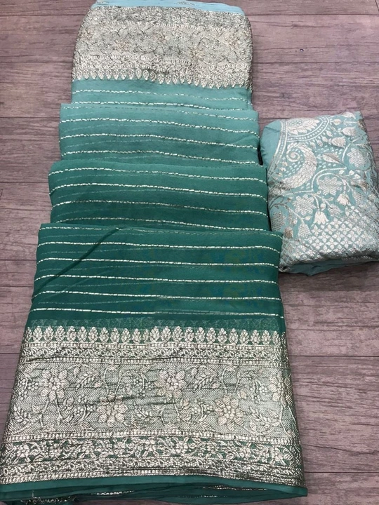 Georgette saree  uploaded by SAURYA LIFE STYLE on 5/10/2023