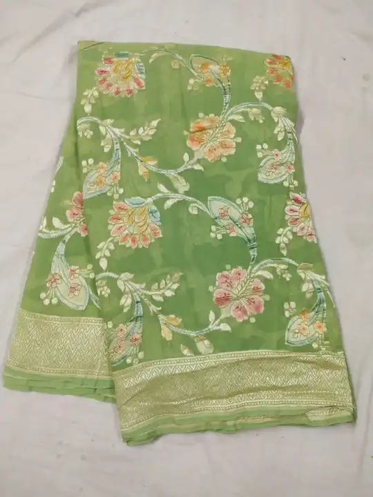 Banarasi pure khaddi gorget soft silk saree with blouse  uploaded by Hamza silk on 5/10/2023
