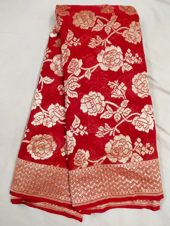 Banarasi pure khaddi gorget soft silk saree with blouse  uploaded by business on 5/10/2023