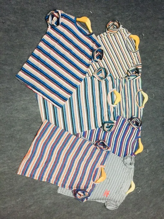 Strips Pc Sinker Multi Half Sleeves T-shirt /Cod Available / Starting Price uploaded by Hindustan Trading Company on 5/10/2023