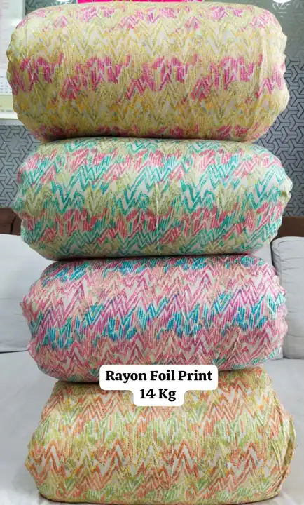 Rayon foil print  uploaded by MATAJI TEXTILES on 5/13/2024