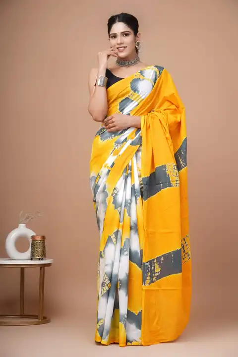 Sarees with blouse  uploaded by Ashoka bagru print on 5/10/2023