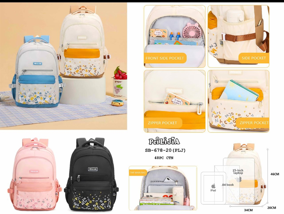 SB-678-20(PLJ) CHILDREN SMALL BAGPACK SCHOOL BAG uploaded by TAAJ  on 5/10/2023