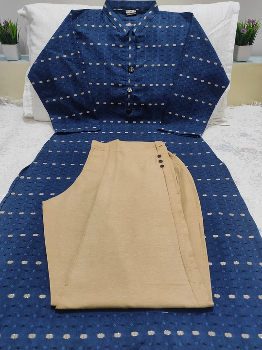 Khadi kurti with pant uploaded by Royal collection on 5/10/2023