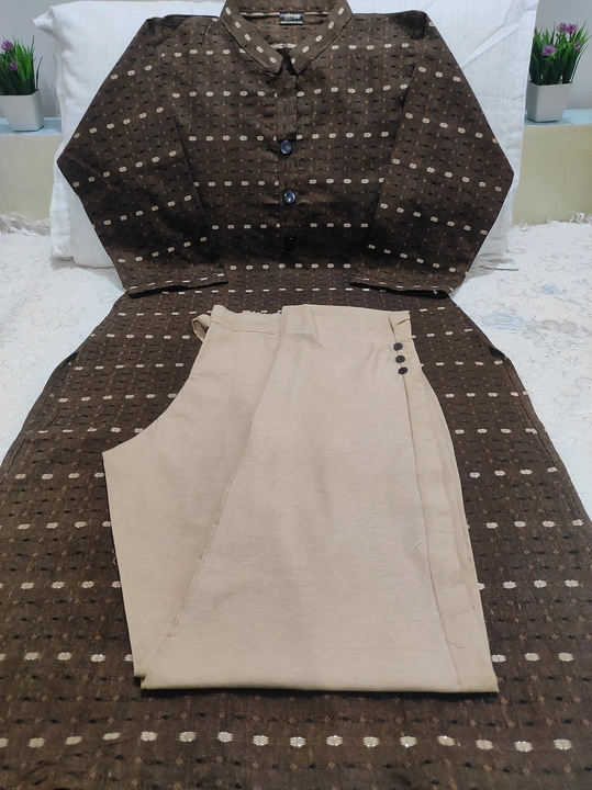 Khadi kurti with pant uploaded by Royal collection on 5/10/2023