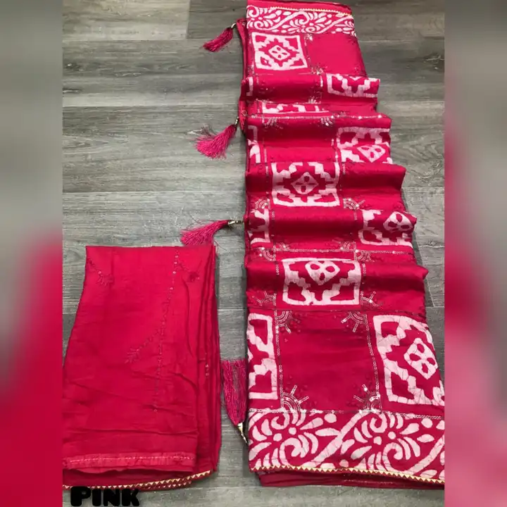 batik print saree  uploaded by The Lord Krishna Fab on 5/10/2023
