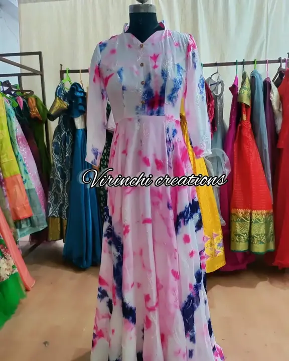 Multi import satin Western long gown  uploaded by business on 5/10/2023