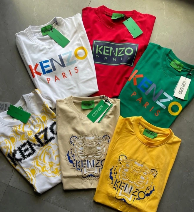 Post image I want 50 pieces of 100% Original kanzo brand Tshirt  at a total order value of 25000. I am looking for Need 100% original kenzo brand tshirts . Please send me price if you have this available.