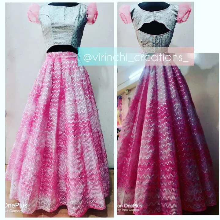 Organza multi colour lehenga  uploaded by business on 5/10/2023