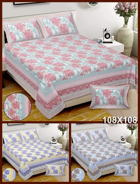 Cotton bedsheet  uploaded by Laxmi creations (handicrafts) on 5/10/2023
