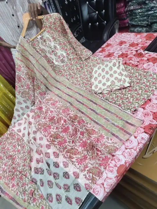 Cotton printed kurti pant and duppta  uploaded by Aayan fashion on 5/10/2023