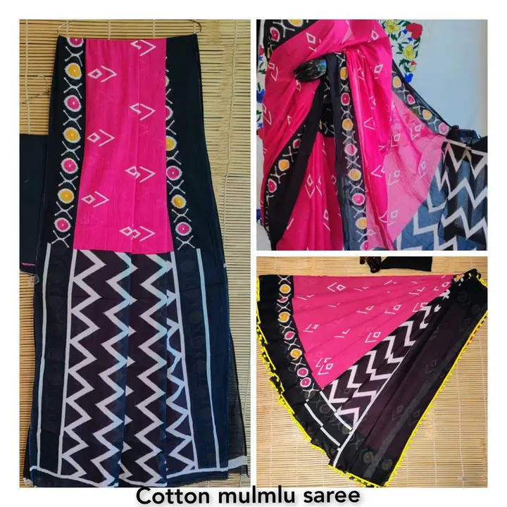Pure cottan mulmul sarees  uploaded by Handloom print on 5/10/2023